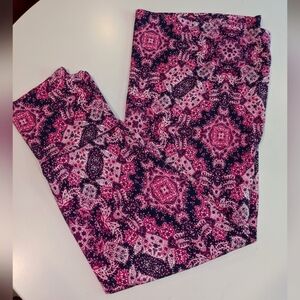 Large Artisan NY boho maxi skirt magenta and black